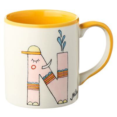 Letter mug Hey "N" - children's tableware