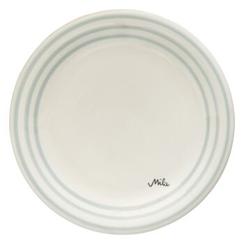 Assiette Gris Scandinave - vaisselle en céramique - peinte à la main 1
