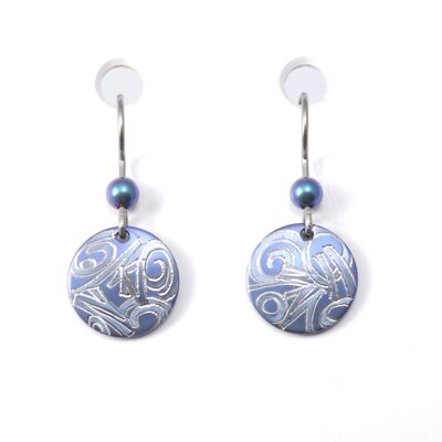 Pendientes de titanio Azul. ¡Muy ligero y absolutamente libre de alergias! Disponible en 5 colores. Hecho a mano en Francia. TT688 BL