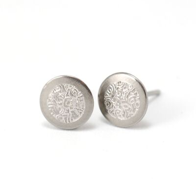 Titanium earrings Gray. Very light and absolutely allergy free! Available in 5 colours. Handmade in France. TT696 GRI