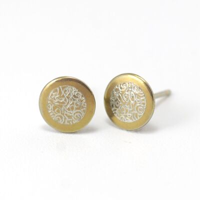 Titanium earrings . Yellow. Very light and absolutely allergy free! Available in 5 colours. Handmade in France. TT696 GE