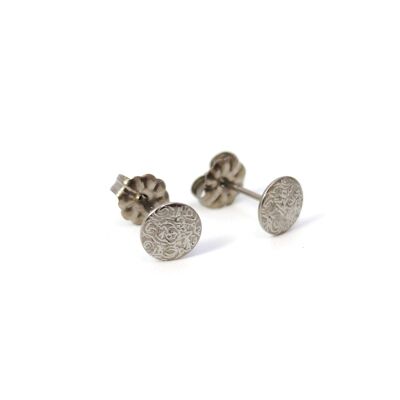 Small Titanium earrings. Gray. Very light and absolutely allergy free! Available in 5 colours. Handmade in France. TT494r GRI