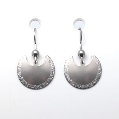 Titanium earrings. Gray. Very light and absolutely allergy free! Available in 5 colours. Handmade in France. TT690 GRI