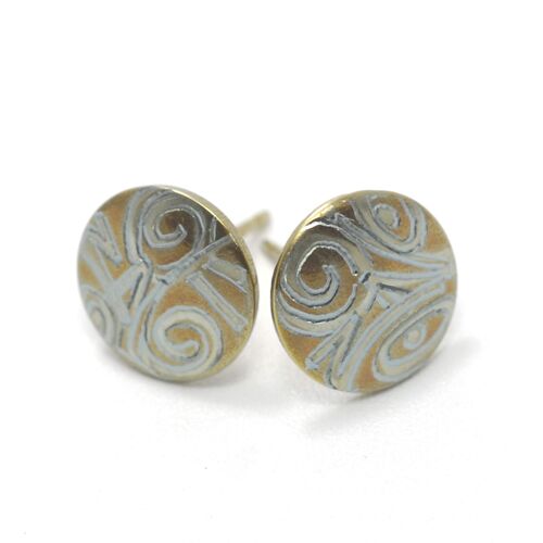 Titanium earrings round.  Yellow. Very light and absolutely allergy free! Available in 5 colours. Handmade in France. TT206 GE