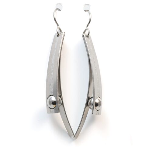 Titanium earrings.  Gray. Very light and absolutely allergy free! Available in 5 colours. Handmade in France. TT685 GRI