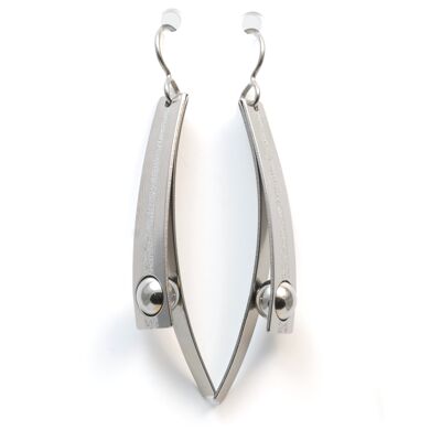 Titanium earrings.  Gray. Very light and absolutely allergy free! Available in 5 colours. Handmade in France. TT685 GRI