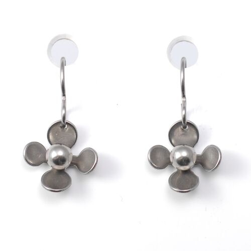 Titanium earrings.  Gray. Very light and absolutely allergy free! Available in 5 colours. Handmade in France. TT687 GRI