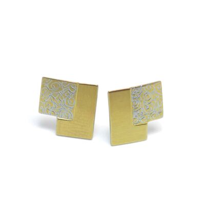 Titanium Earrings. Yellow. Very light and absolutely allergy free! Available in 5 colours. Handmade in France. TT537 GE