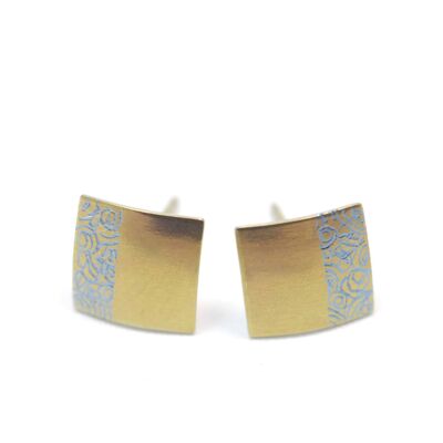 Titanium Earrings. Yellow. Very light and absolutely allergy free! Available in 5 colours. Handmade in France. TT489 GE