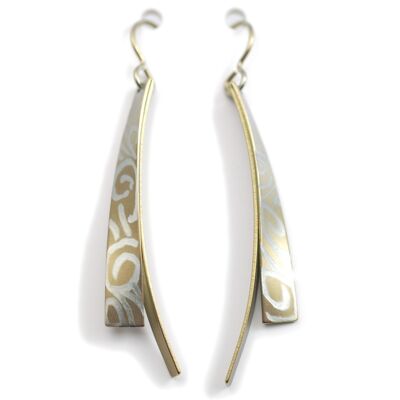 Titanium Earrings. Yellow. Very light and absolutely allergy free! Available in 5 colours. Handmade in France. TT235G GE