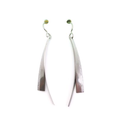 Titanium Earrings. Gray. Very light and absolutely allergy free! Available in 5 colours. Handmade in France. TT235F GRI
