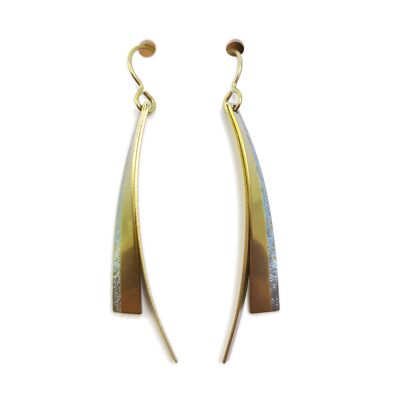 Titanium Earrings. Yellow. Very light and absolutely allergy free! Available in 5 colours. Handmade in France. TT235F GE