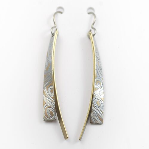 Titanium Earrings. Yellow. Very light and absolutely allergy free! Available in 5 colours. Handmade in France. TT235NT GE