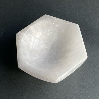 Bol de selenite Hexagone 2