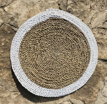 NAPPE LEVI NATUREL/BLANC 40X40CM 6