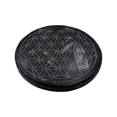 Flower of life on fossil plate