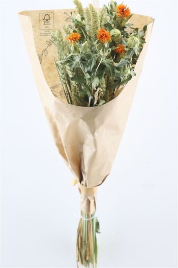 Bouquet de fleurs séchées - orange 1