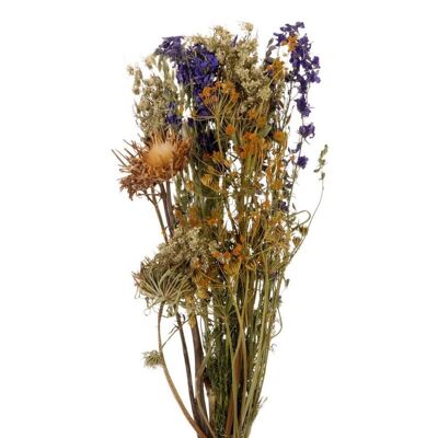 Dried flower bouquet - Orange - Blue