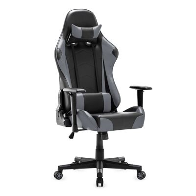 IWMH Indy Gaming Racing Chair Leather with Adjustable Armrest GREY