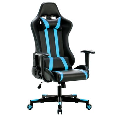 IWMH Indy Gaming Silla de carreras Leather-Classic AZUL