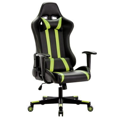 IWMH Indy Gaming Racing Chair Leather-Classic GREEN