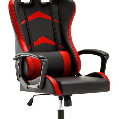IWMH Indy Gaming Racing Chair Cuir, Dossier Haut ROUGE