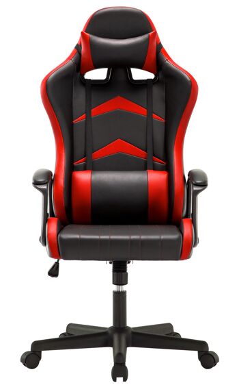 IWMH Indy Gaming Racing Chair Cuir, Dossier Haut ROUGE 2