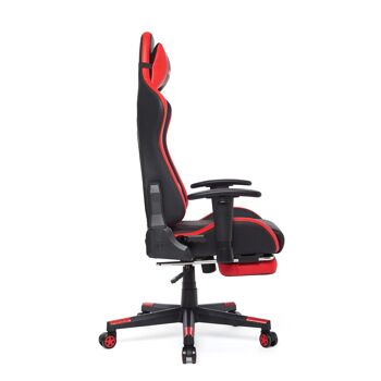 Chaise de course IWMH Rally Gaming avec repose-pieds rétractable ROUGE 2