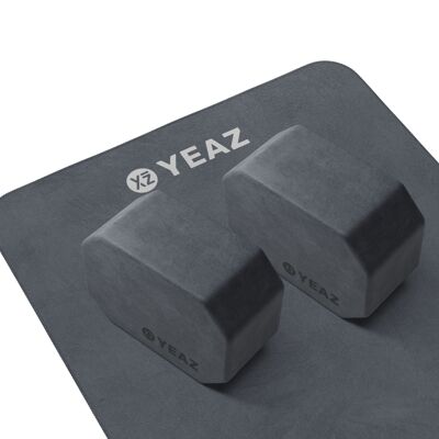 NEXT LEVEL Set of yoga blocks and towel - onyx shadow