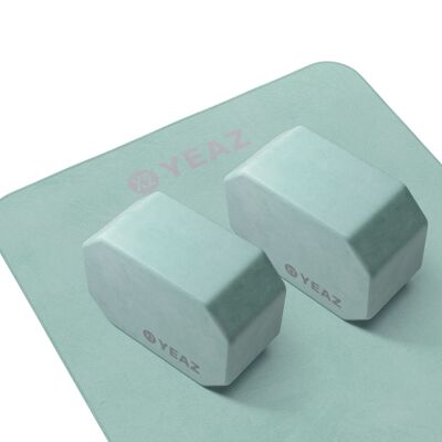 NEXT LEVEL Set of yoga blocks and towel - beach glass