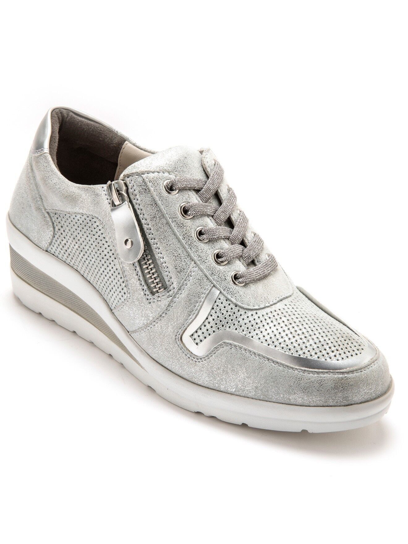 Buy wholesale Leather trainers with aerosole GRAY