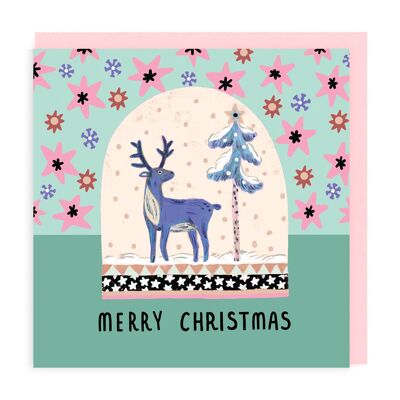 Christmas Deer Snowglobe 6 pack