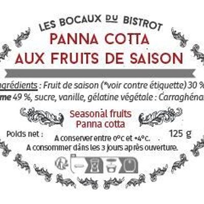 Panna Cotta aux Fruits de Saison (bocal en verre / bocaux traditionnels)