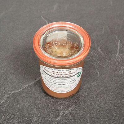 The Little Pot of Dark Chocolate "Andoa Valrhona" - Hazelnut Shards (glass jar / traditional jars)