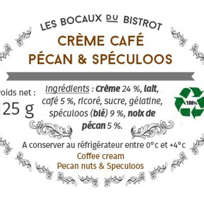 Crème Café, Pécan & Spéculoos (bocal en verre / bocaux traditionnels)