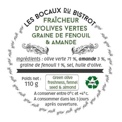 Fraicheur d’Olives Vertes - Tapenade (bocal en verre / bocaux traditionnels)