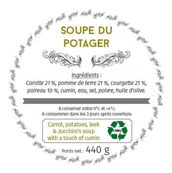 Soupe du Potager (bocal en verre / bocaux traditionnels) 2