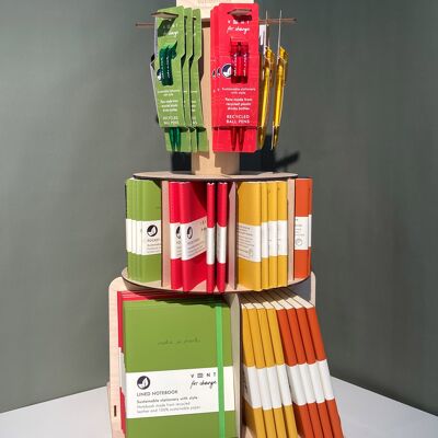 2 Tier Rotating Book stand with Pen/Pencil Hanging