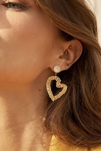 Boucles Cuore - Doré Nacre 2