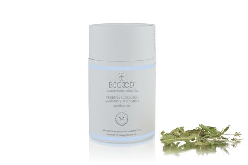Begood Organic Loose Herbal Tea - Purification (Verbena - Dandelion - Agrimony - Wild Mint), 30g