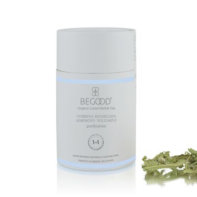 Begood Organic Loose Herbal Tea - Purification (Verbena - Dandelion - Agrimony - Wild Mint), 30g