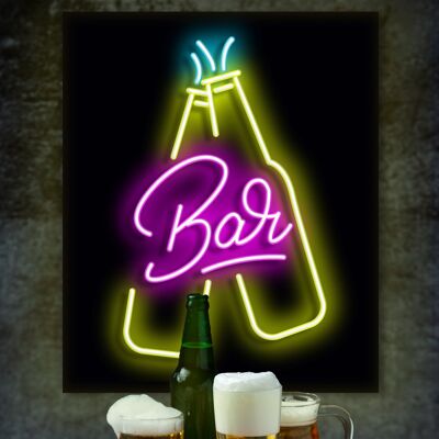 Neon Sign Ba r with Remote Control
