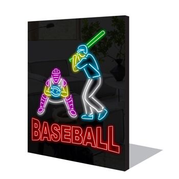 Neon Sign Baseball avec télécommande 3