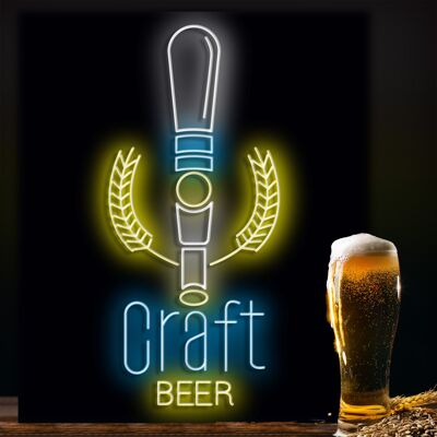 Neon Sign Beer Pump 2 with Remote Control