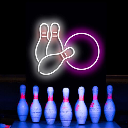 Neon Sign Bowling with Remote Control