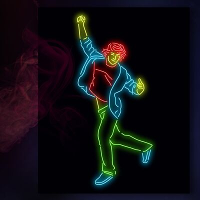 Neon Sign Break Dancer with Remote Control