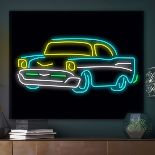Neon Sign Car 5 with Remote Control