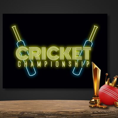Neon Sign Cricket with Remote Control