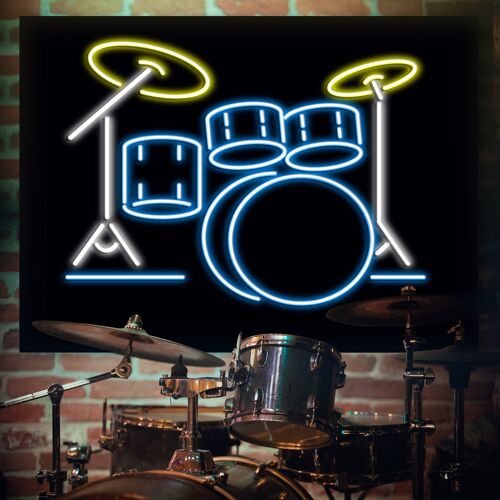 Neon Sign Drums with Remote Control