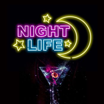Neon Sign Night Life avec télécommande 1